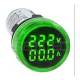 Amperimetro Voltimetro Frequencimetro 22mm Painel Ca Verde  