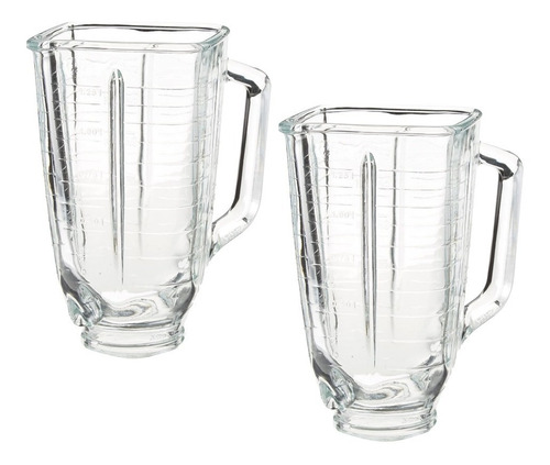 2 Vaso De Vidrio Cuadrado Para Licuadora Oster