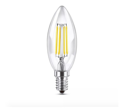 Pack X5 Lampara Filamento Led Velita 4w E14 Vintage Luz Fría