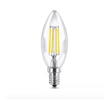 Pack X5 Lampara Filamento Led Velita 4w E14 Vintage Luz Fría