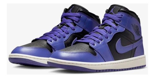 Jordan 1 Mid  Purple Black  Women's 4mx