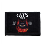 Billetera Nylon Cats Club Gatos Gatitos Clan Cat Velcro