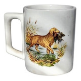 Tazon Mug Vintage Fanaloza Diseño Setter Irlandes Sellado 