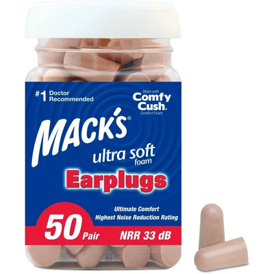 Tapones Oídos Espuma Mack's 50 Pares 33db Oido Ultra Suaves Marrón | Envío gratis