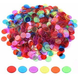 Coopay 900 Pieces Bingo Chips Transparent Color Counting Pla