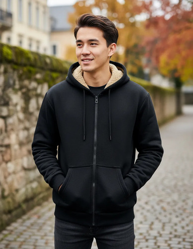 Sudadera Con Capucha Y Cremallera Térmica Sherpa Hombre3 Y