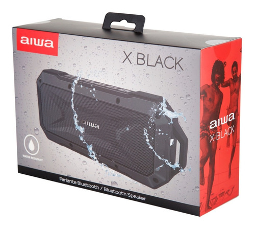 Parlante Portatil Aiwa Bt Impermeable X Black Color Negro