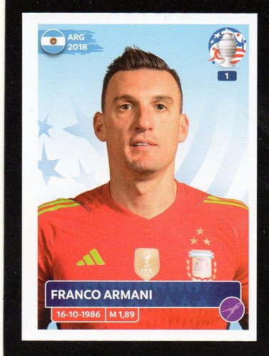 Copa America 2024. Figurita Arg. 4 Franco Armani. Mira!!!