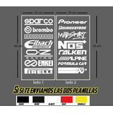 Kit De Stickers Calcomanías Racing Puertas De Auto Carro 