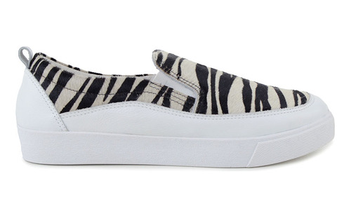 Tênis Feminino Lugo Couro Animal Print Late Branco - 2320