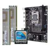  Kit Placa Mãe X79 Lga 1356 8gb Ddr3 Intel Xeon E5 2420