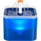 Bebedero Fuente De Agua Electrico 2.0 L Roro Pileta Bebedero Gatos Perros Color Azul 