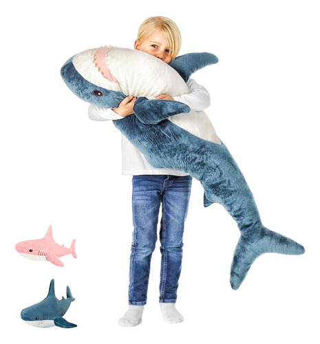 Peluche Grande Felpa Almohada  Tiburón 100cm Juguete Niños