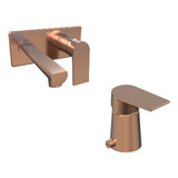 Grif Hidromet Raptor Rose Gold Lavatorio Pared+ Bidet Premiu