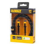 Cable Usb C A Usb C Reforzado Kevlar Dewalt 1.8m 6ft 