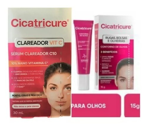 Kit Cicatricure Serum Clareador E Contorno Olhos Blur&filler