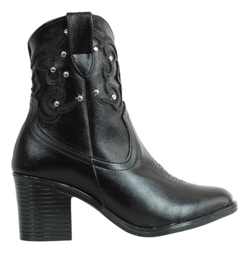 Botas Vaqueras Cowboy Mujer Botines Bordado Tacon Kualishoes