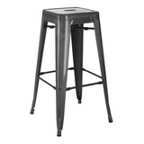 Banco Tolix Silla Alta Vintage Cafeteria Acero Galvanizado