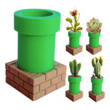 Vaso Suculenta Cano Tubo Super Mario Flor Planta Carnívora