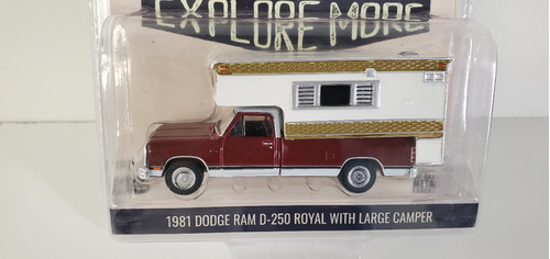 1:64 Camioneta 1981 Dodge Ram Royal  Camper D-250 Greenlight