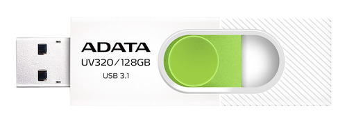 Memoria Usb Adata Uv320 Auv320-128g-rwhgn 128gb Blanco/verde