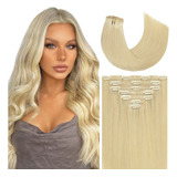 Caliee Extensiones De Cabello Humano Real Con Clip, Color Ru