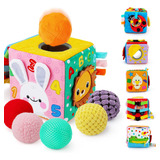 Beetoy Cubo Sensorial Ocupado Para Bebe, Juguetes Montessori