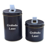 Yerbero/azucarera De Lata Con Grabado Laser. Tu Logo