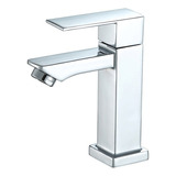 Torneira Banheiro Lavabo Metal Luxo Quadrada Monocomando