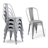 Set X5 Silla Metálica Gris