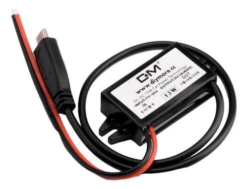 Convertidor 12v A 5v 3a 15w Con Salida Usb Tipo  C Moto Auto