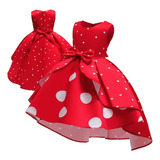 Vestido Princesa Con Lazos Para Niña Talla 2 -12 Años R-011