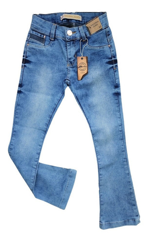 Calça Jeans Feminina Com Lycra Juvenil Tam 10 Ao 16 Anos .