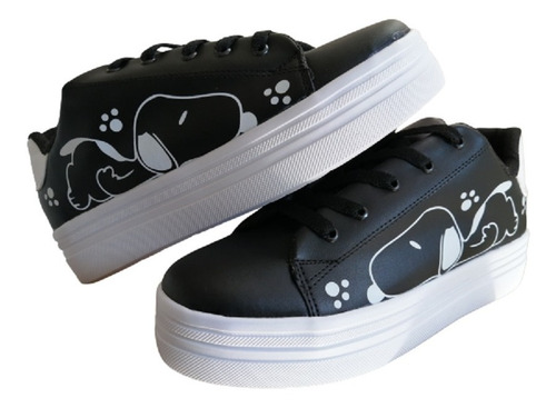 Tenis Plataforma Snoopy Dama Casuales Envio Full