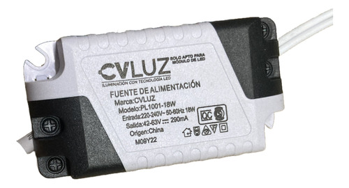 Fuente De Alimentación Led Driver Panel De 18w Led 