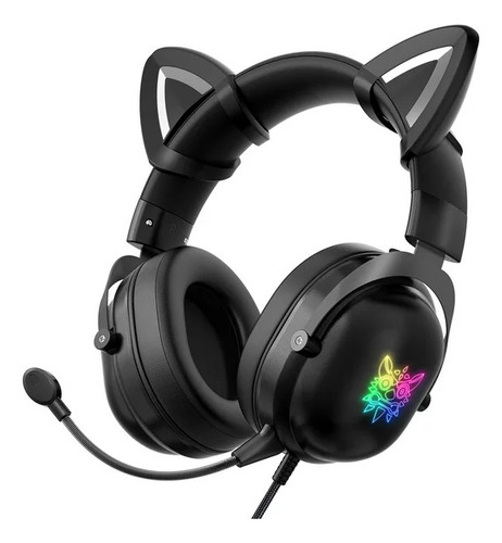 Audífonos Gamer Onikuma Gamer X11 Negro Con Luz Rgb Led