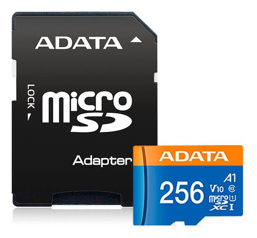 Cartão Memória Adata Microsdxc 256gb Uhs-i V10 Com Adaptador