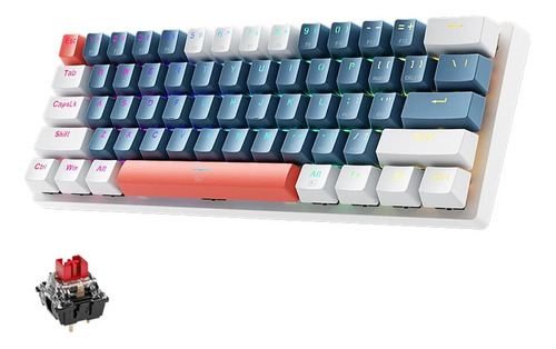 Teclado Mecânico Machenike K500-b61, Com Fio, Switch Red Rgb