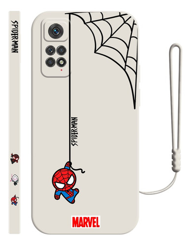 Funda De Silicona Diseño De Spiderman Para Xiaomi + Correas