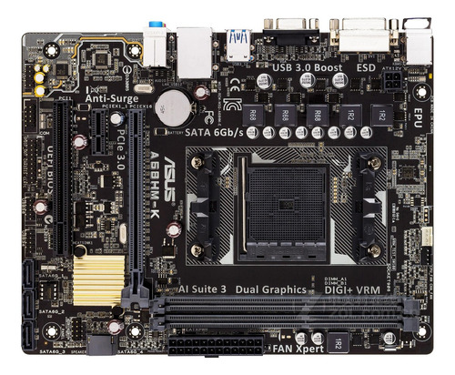 Tarjeta Madre Asus A68hm-k Fm2/fm2+ Ddr3 2400mhz