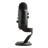 Microfone Condensador Usb Blue Yeti - Preto Cor Blackout