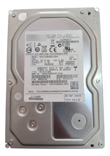 Disco Sas Hgst 4tb Model Hus724040als641