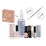 Kit Nail Preparacao Unha Gel + Fibra Vidro + Espatula Volia