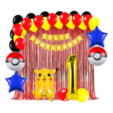 Kit Globos Pokémon Compatible Cumpleaños Decoración