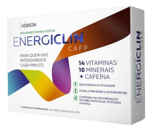 Energiclin Caff Vitaminas E Minerais + Cafeína - Hebron Sabor Neutro