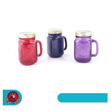 Set 6 Drinking Jar 487mls.varios Colores  Crisa Con Tapa