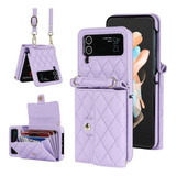 Para Z Flip 5/4/3 Funda Tarjetero Piel Cartera Multifunción