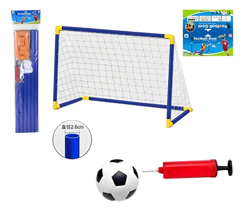 Arco De Fútbol Para Niños Set  Pelota/ Bombín/malla Juguetes