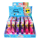 24 Batom Labial Maria Pink Infantil Candy Teen Atacado