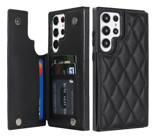 Funda Magnética De Piel Tipo Cartera Para Samsung Galaxy Cov